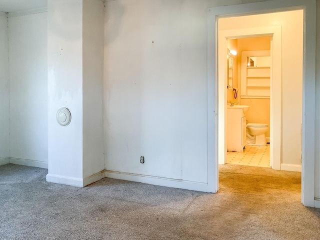 302 Morgan St, Greer, SC 29651 - carpeted spare room with baseboards and a sink