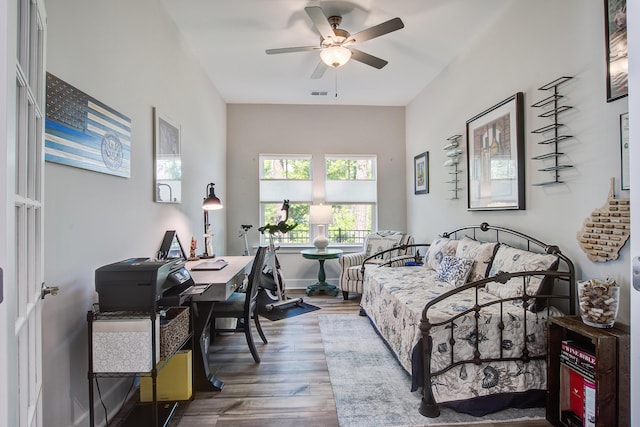 1641 Adventure Xing, Mount Pleasant, SC 29466 - office area with wood finished floors and a ceiling fan