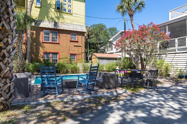view of patio / terrace featuring an outdoor hangout area