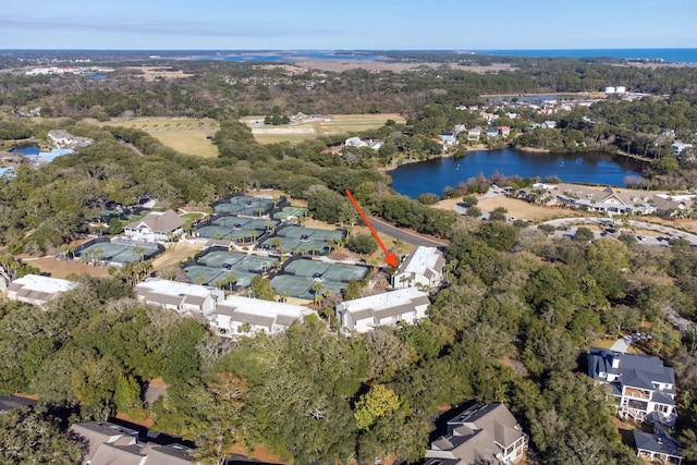 1605 Live Oak Park, Seabrook Island, SC 29455 - aerial overview of property's location featuring a nearby body of water and nearby suburban area