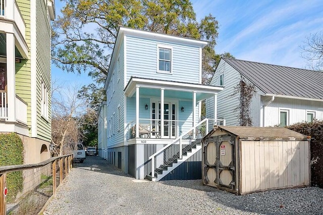 162 Spring St, Charleston, SC 29403 - view of front of property featuring a porch and stairway
