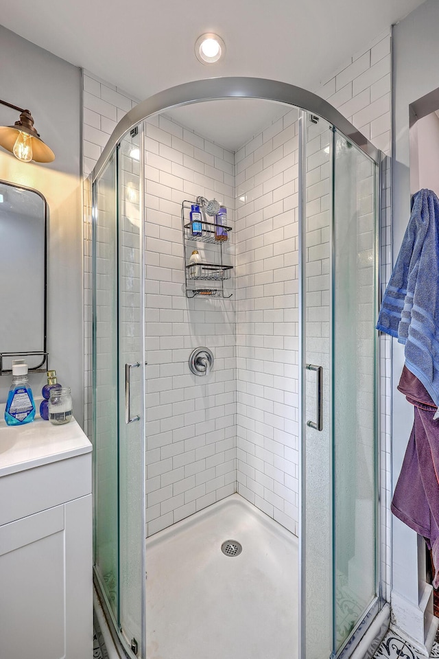 1188 Camden St, North Charleston, SC 29405 - bathroom featuring a shower stall and vanity