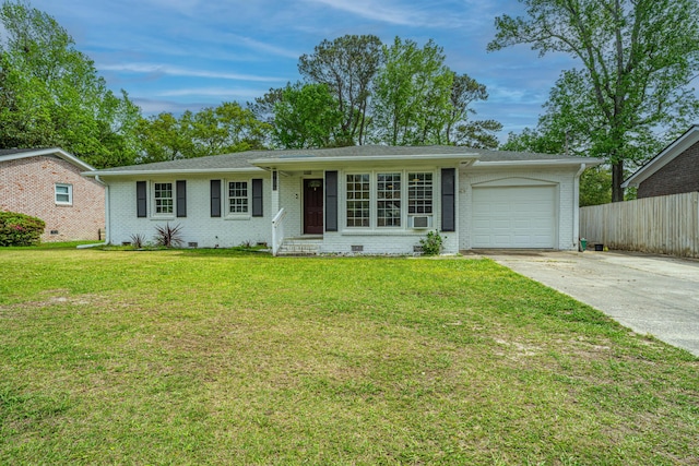 1917 Piper Dr, Charleston, SC 29407 - ranch-style house with an attached garage, driveway, crawl space, and brick siding