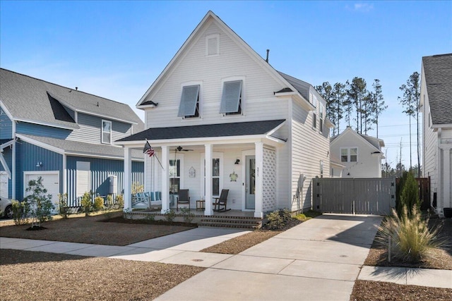 front facade featuring a porch