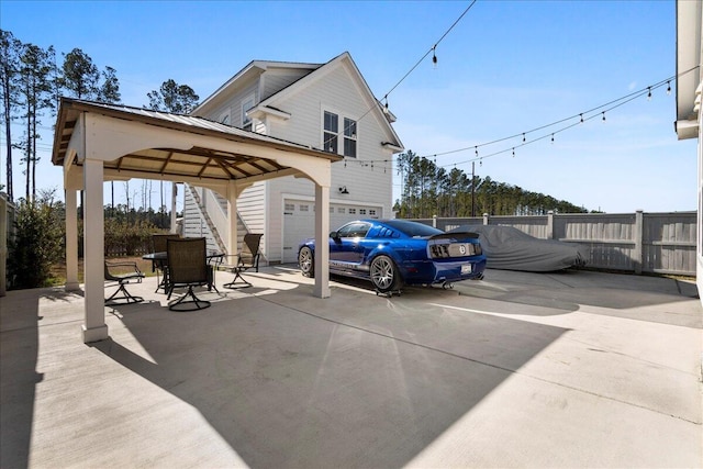 view of parking featuring a garage