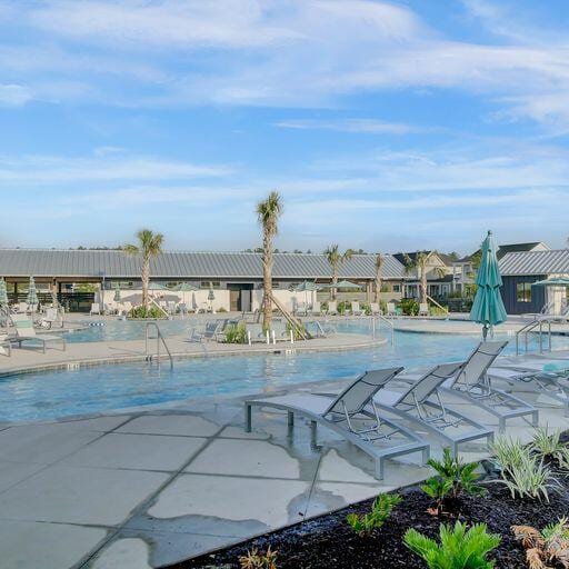 view of pool with a patio