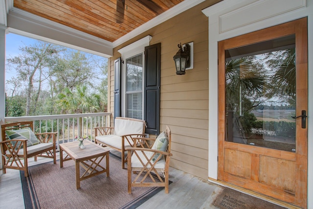 exterior space with a porch