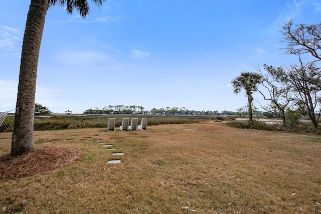 view of yard featuring a rural view