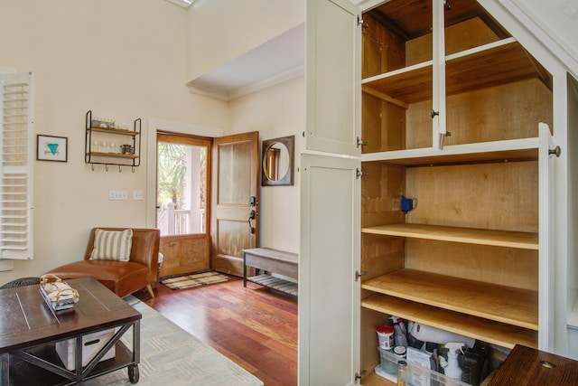 interior space featuring wood finished floors