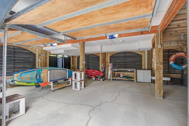 exterior space featuring a garage