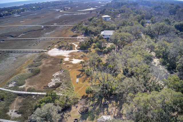 birds eye view of property with a rural view