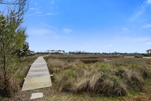 dock area with a rural view