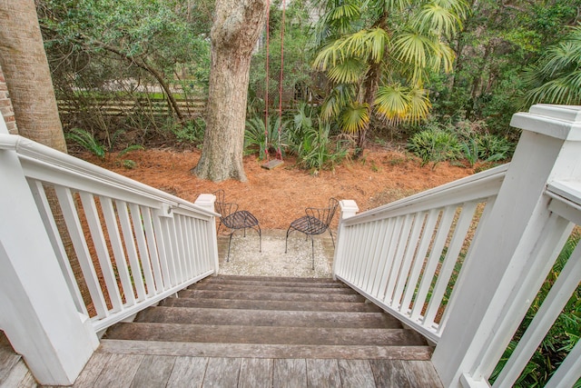 view of stairs