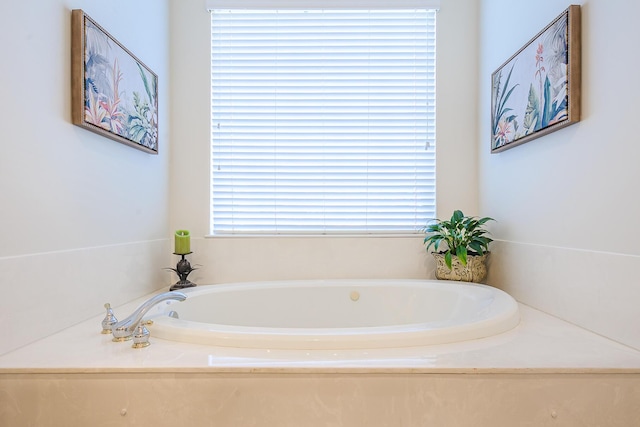 bathroom featuring a bath