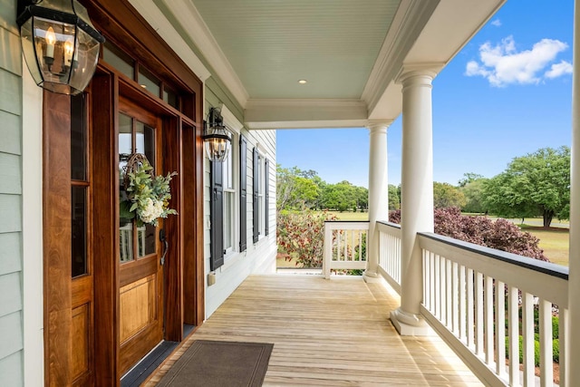 2636 Anchor Watch Dr, Wadmalaw Island, SC 29487 - wooden deck with covered porch