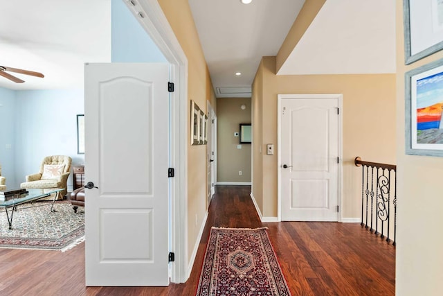 2636 Anchor Watch Dr, Wadmalaw Island, SC 29487 - corridor featuring baseboards, recessed lighting, and wood finished floors