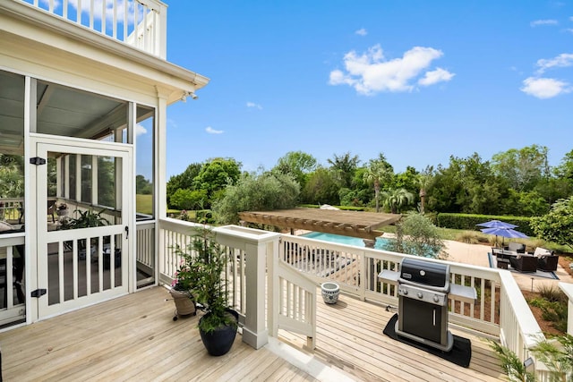 2636 Anchor Watch Dr, Wadmalaw Island, SC 29487 - wooden terrace with area for grilling