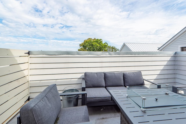 view of patio / terrace with an outdoor hangout area