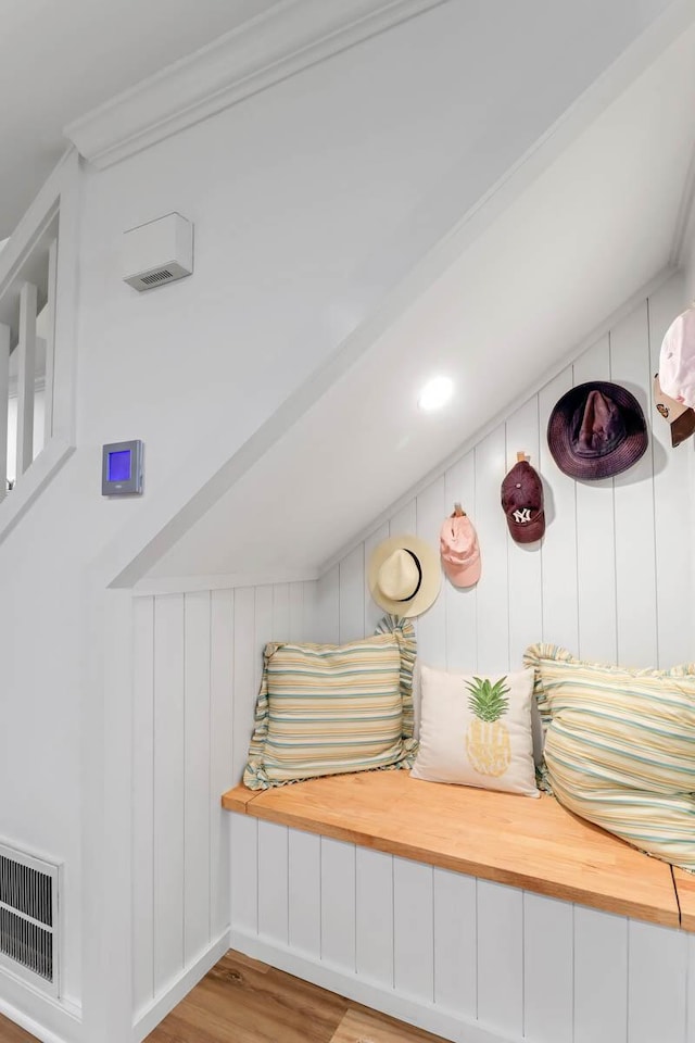 4 Beach Club Villas, Isle Of Palms, SC 29451 - mudroom with wood finished floors and crown molding