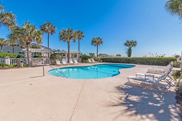 4 Beach Club Villas, Isle Of Palms, SC 29451 - community pool featuring a pergola and a patio area