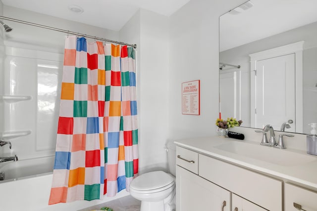 4585 Summey St, North Charleston, SC 29405 - bathroom with toilet, vanity, and shower / tub combo