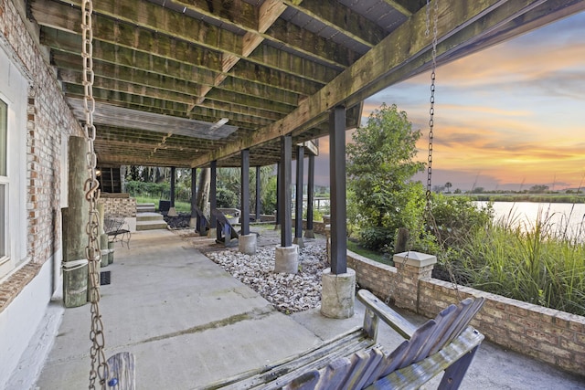 4940 Lambs Rd, North Charleston, SC 29418 - view of patio / terrace featuring a water view
