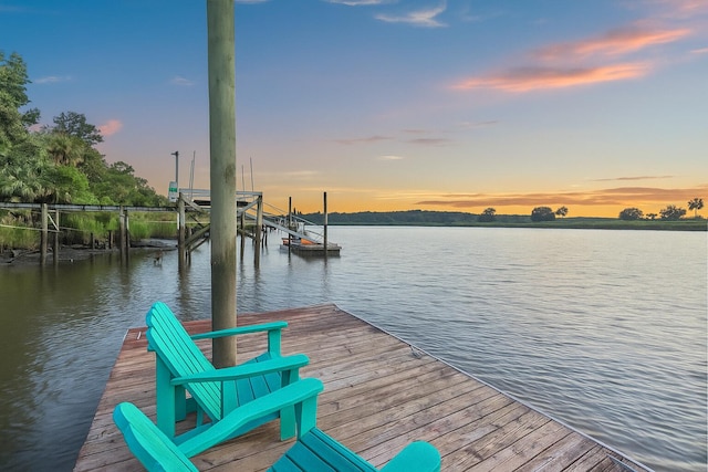 4940 Lambs Rd, North Charleston, SC 29418 - dock with a water view and boat lift