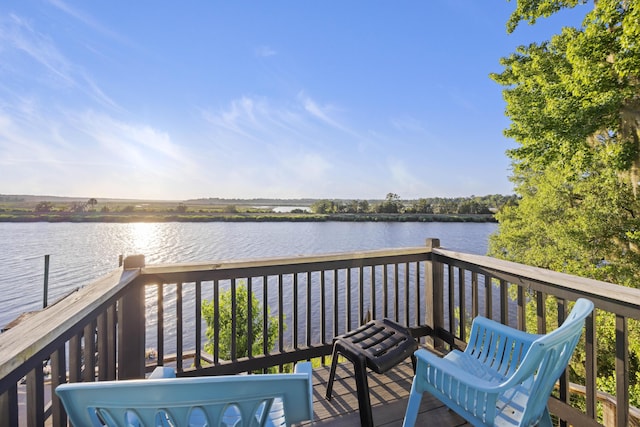 4940 Lambs Rd, North Charleston, SC 29418 - wooden terrace featuring a water view