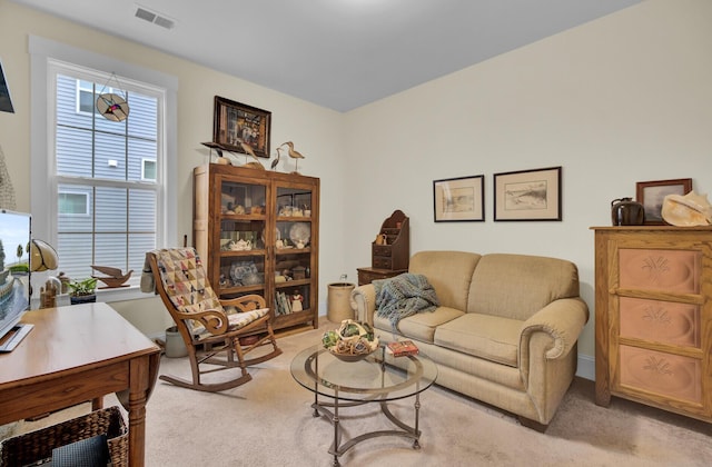 view of carpeted living room