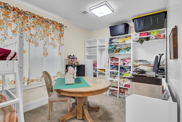 game room with carpet floors