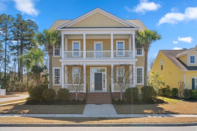 greek revival house with a porch