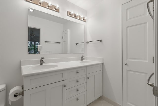 321 Lapwing Ln, Mount Pleasant, SC 29464 - bathroom with double vanity, toilet, and tile patterned flooring