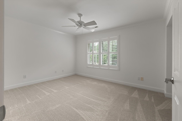 321 Lapwing Ln, Mount Pleasant, SC 29464 - unfurnished room with ceiling fan, light carpet, baseboards, and crown molding