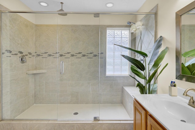 103 Trimley Ct, Goose Creek, SC 29445 - full bath with a stall shower, vanity, and recessed lighting