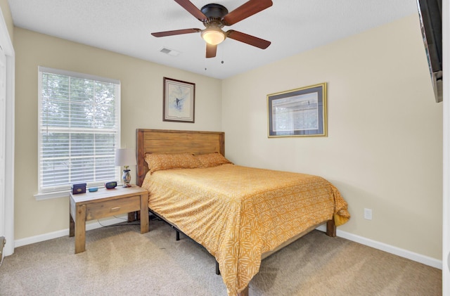 103 Trimley Ct, Goose Creek, SC 29445 - bedroom with carpet flooring, baseboards, and ceiling fan