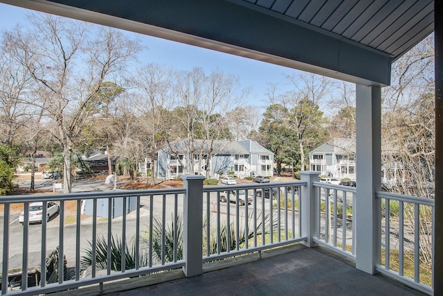 balcony featuring a residential view