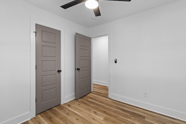 1320 Bresee St, Charleston, SC 29412 - unfurnished bedroom featuring light wood-type flooring, baseboards, and ceiling fan