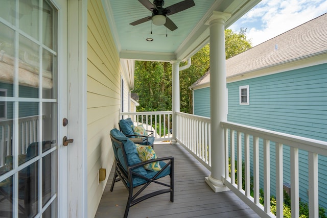 907 High Nest Ln, Charleston, SC 29412 - wooden terrace with ceiling fan