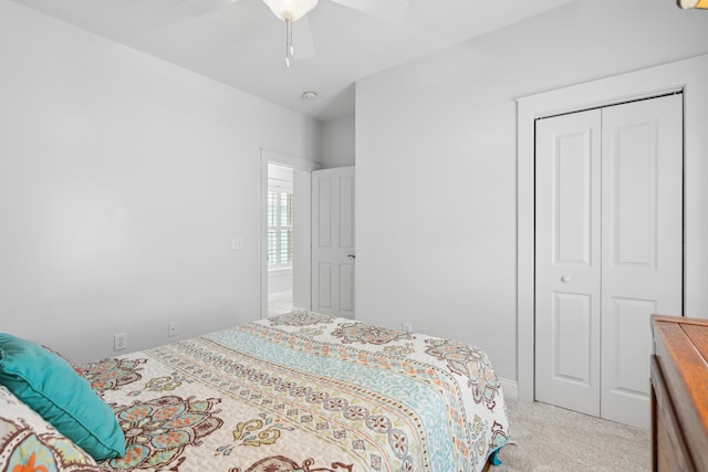 907 High Nest Ln, Charleston, SC 29412 - bedroom with a closet, light colored carpet, and ceiling fan