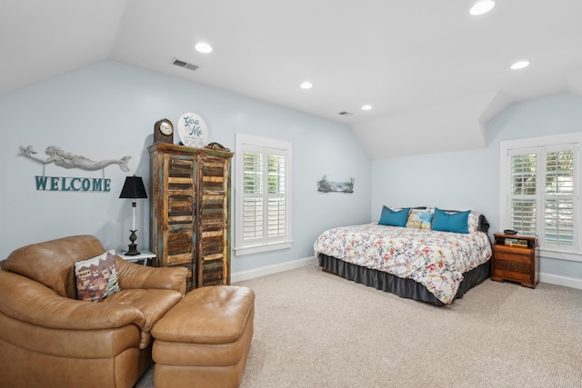 907 High Nest Ln, Charleston, SC 29412 - bedroom with lofted ceiling, carpet flooring, and recessed lighting