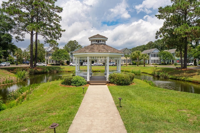 907 High Nest Ln, Charleston, SC 29412 - surrounding community with a gazebo, a water view, and a yard