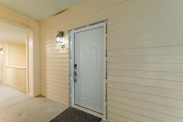 view of doorway to property