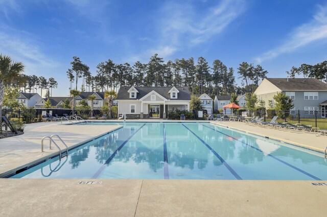 view of pool with a patio area