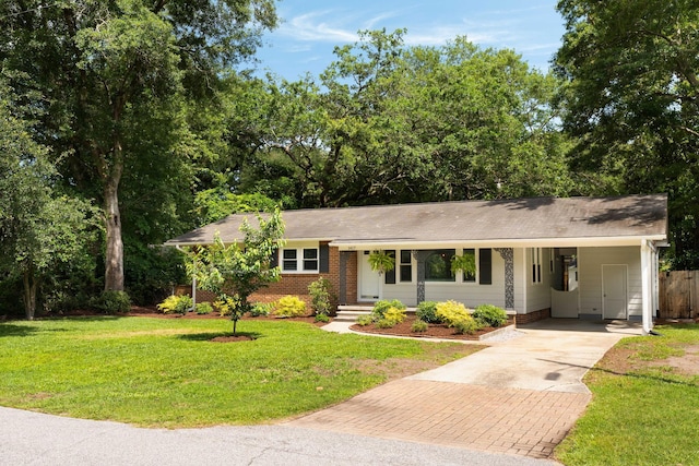 1417 Downing St, Charleston, SC 29407 - view of front of property featuring concrete driveway, a carport, and roof with shingles