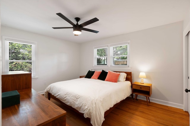 1417 Downing St, Charleston, SC 29407 - bedroom featuring multiple windows, wood finished floors, and ceiling fan