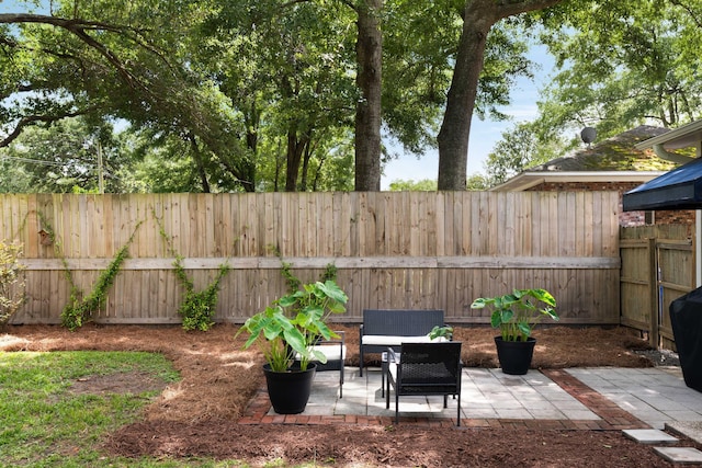 1417 Downing St, Charleston, SC 29407 - fenced backyard featuring a patio