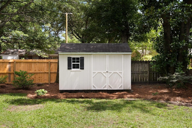 1417 Downing St, Charleston, SC 29407 - view of shed featuring a fenced backyard