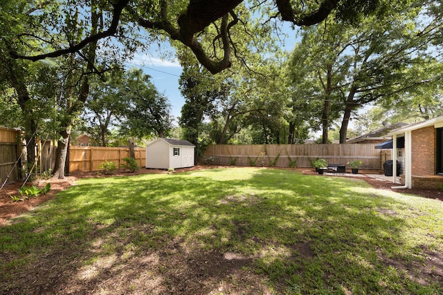 1417 Downing St, Charleston, SC 29407 - fenced backyard with a storage unit and a patio