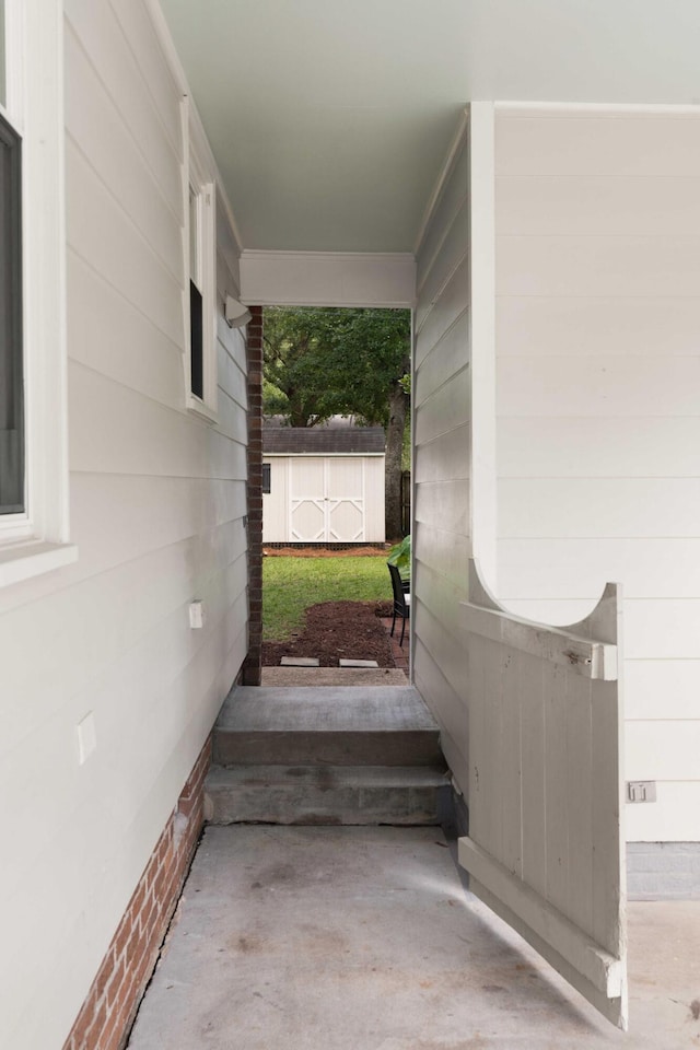 1417 Downing St, Charleston, SC 29407 - view of patio / terrace with a shed
