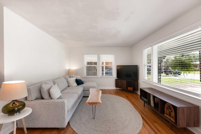 1417 Downing St, Charleston, SC 29407 - living room with wood finished floors and baseboards